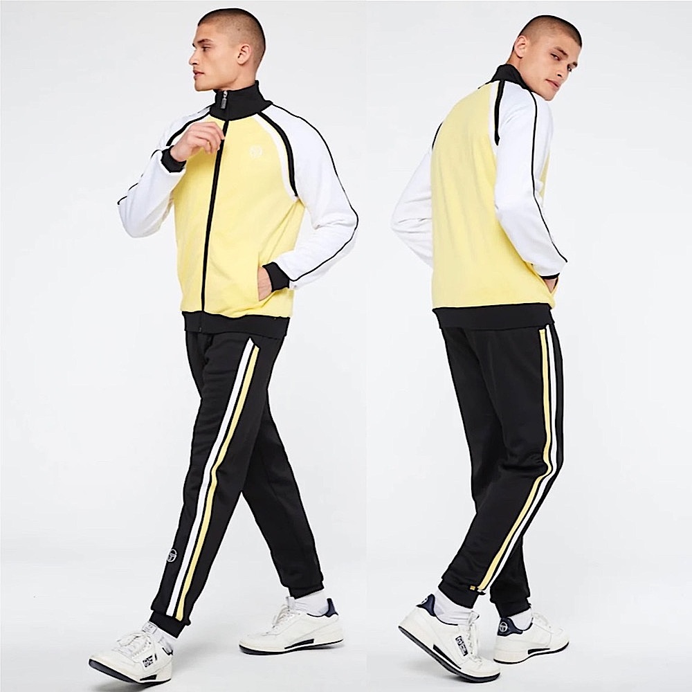 Men’s Sergio Tacchini Yellow | Black | White Tracksuit Set NWT